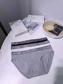 Calvin Klein CK Women's Fashion Solid Color Sexy Triangle Briefs Underwear 3pcs（5 styles）-2412  